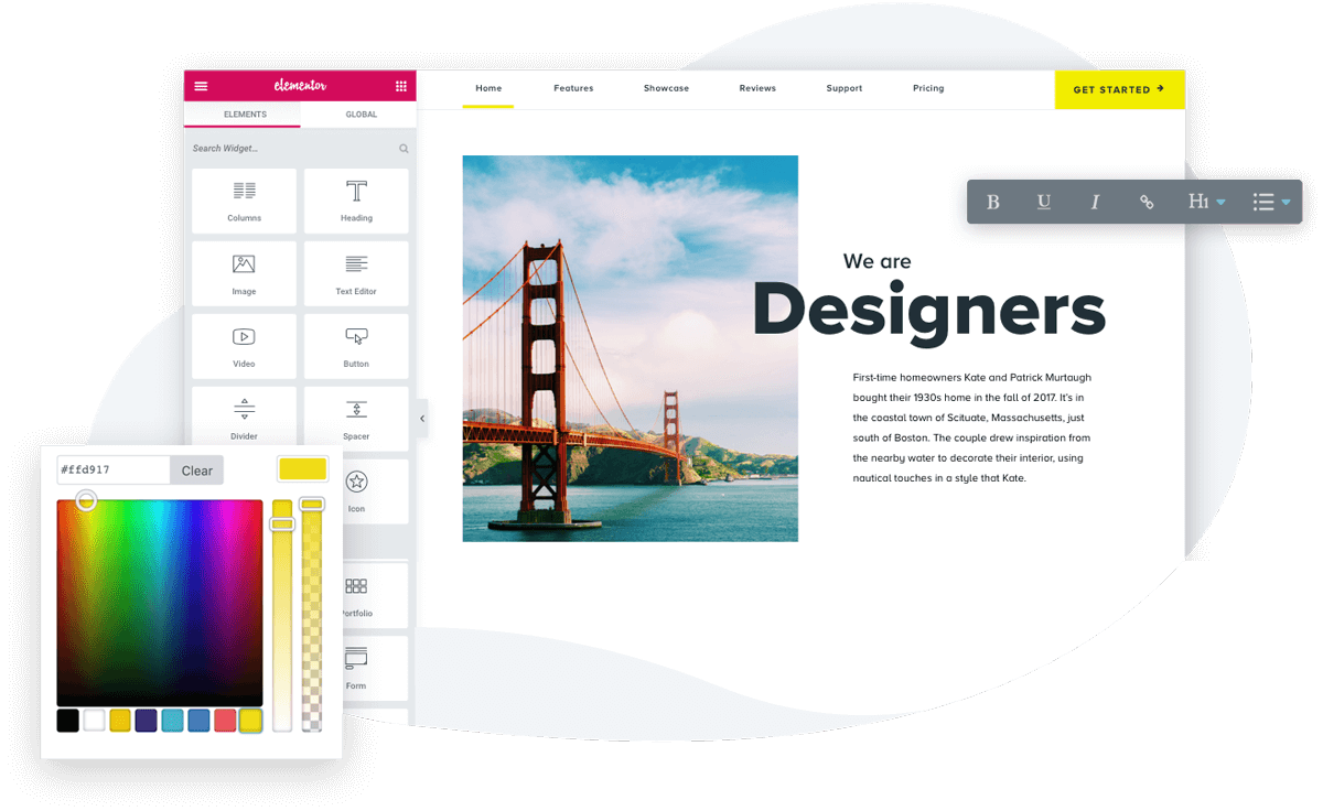 Mit Elementor optimiertes Website-Design im Vergleich